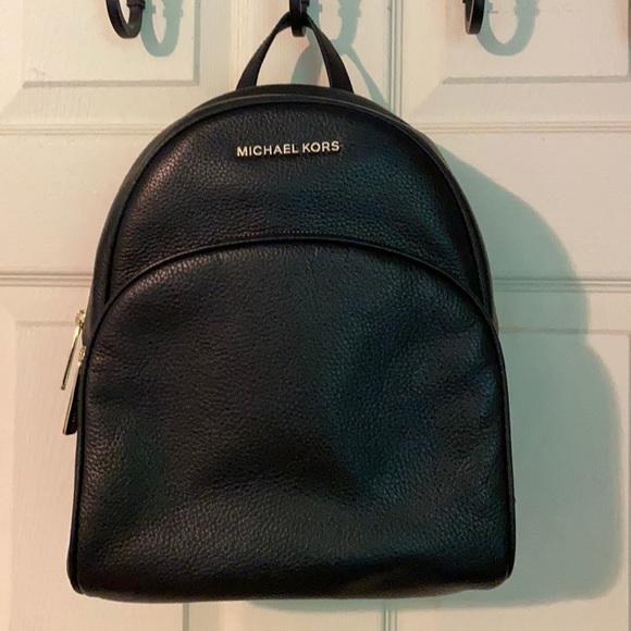 Michael Kors Handbags - Price Drop!! New NWT Michael Kors Black Leather Medium Abbey Backpack
